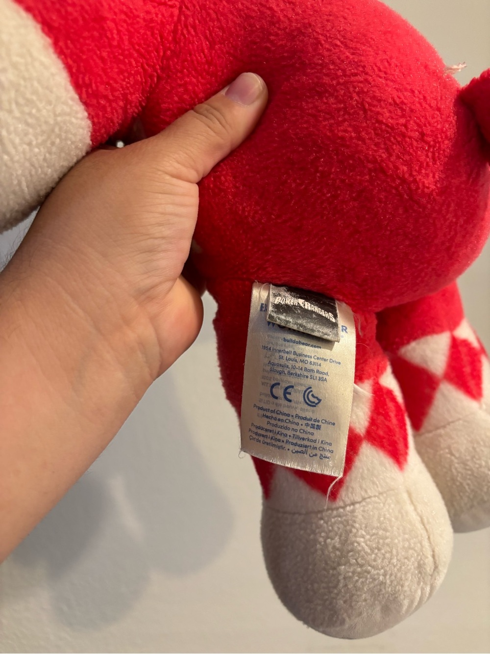 Build-A-Bear Red & White Power Ranger Style Plush - Picture 3 of 3